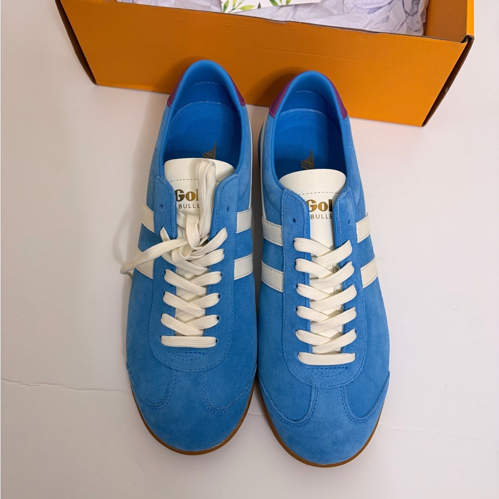 NWT - GOLA RETRO CLASSIC BULLET BLUE SUEDE SNEAKERS 💙👟😍 Size 11 - Picture 4 of 7